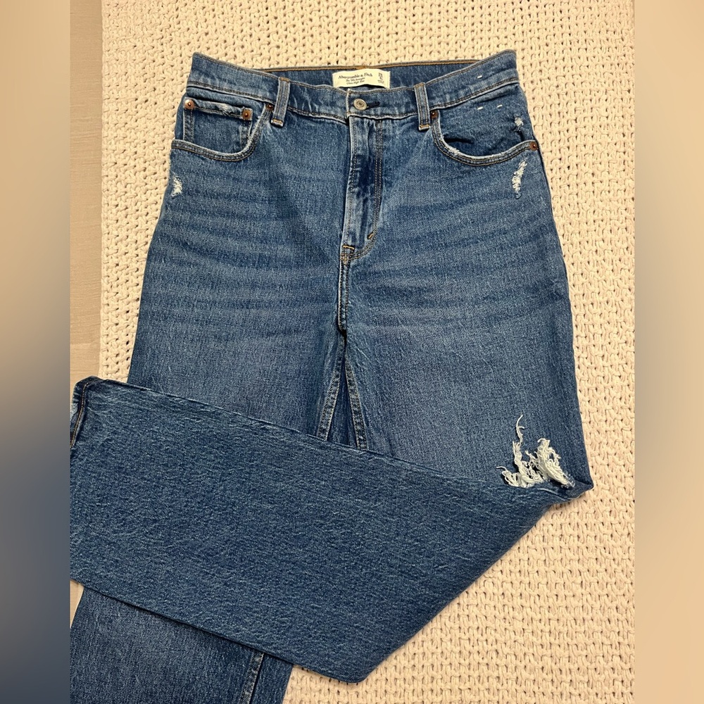 Abercrombie & Fitch Blue Straight Leg Jeans